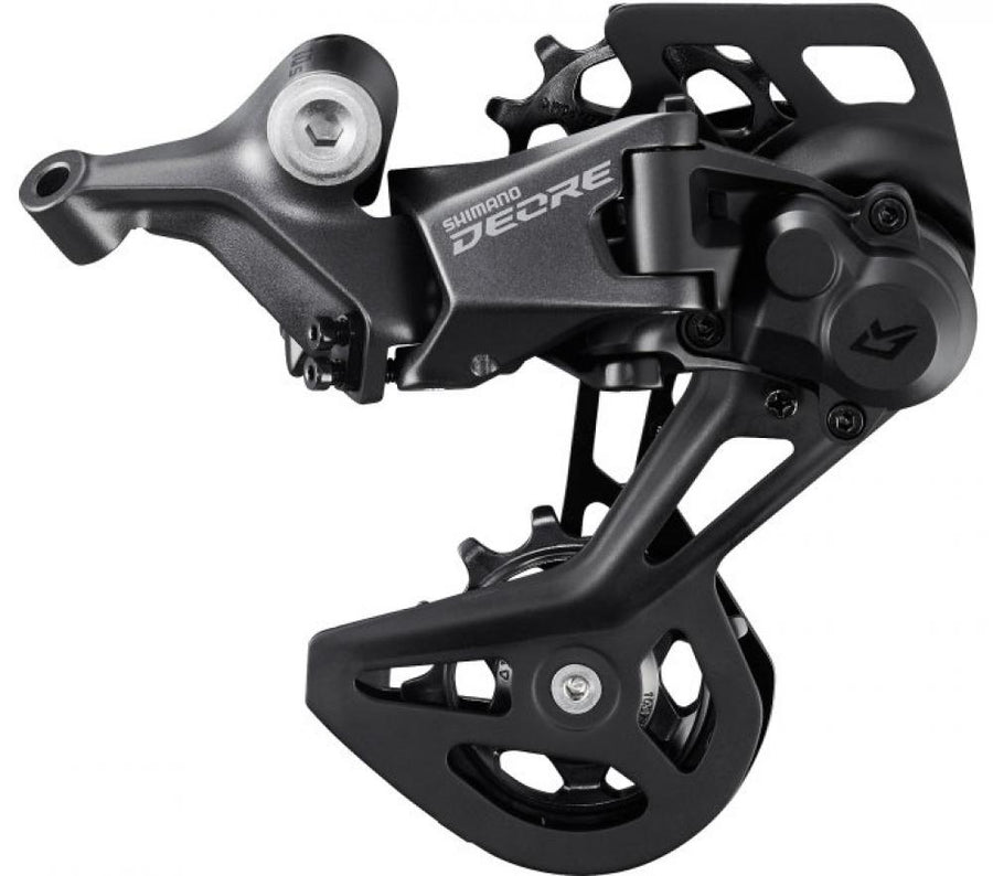 Schwarzes SHIMANO DEORE RD-M5130 10-fach Schaltwerk für Fahrräder.
