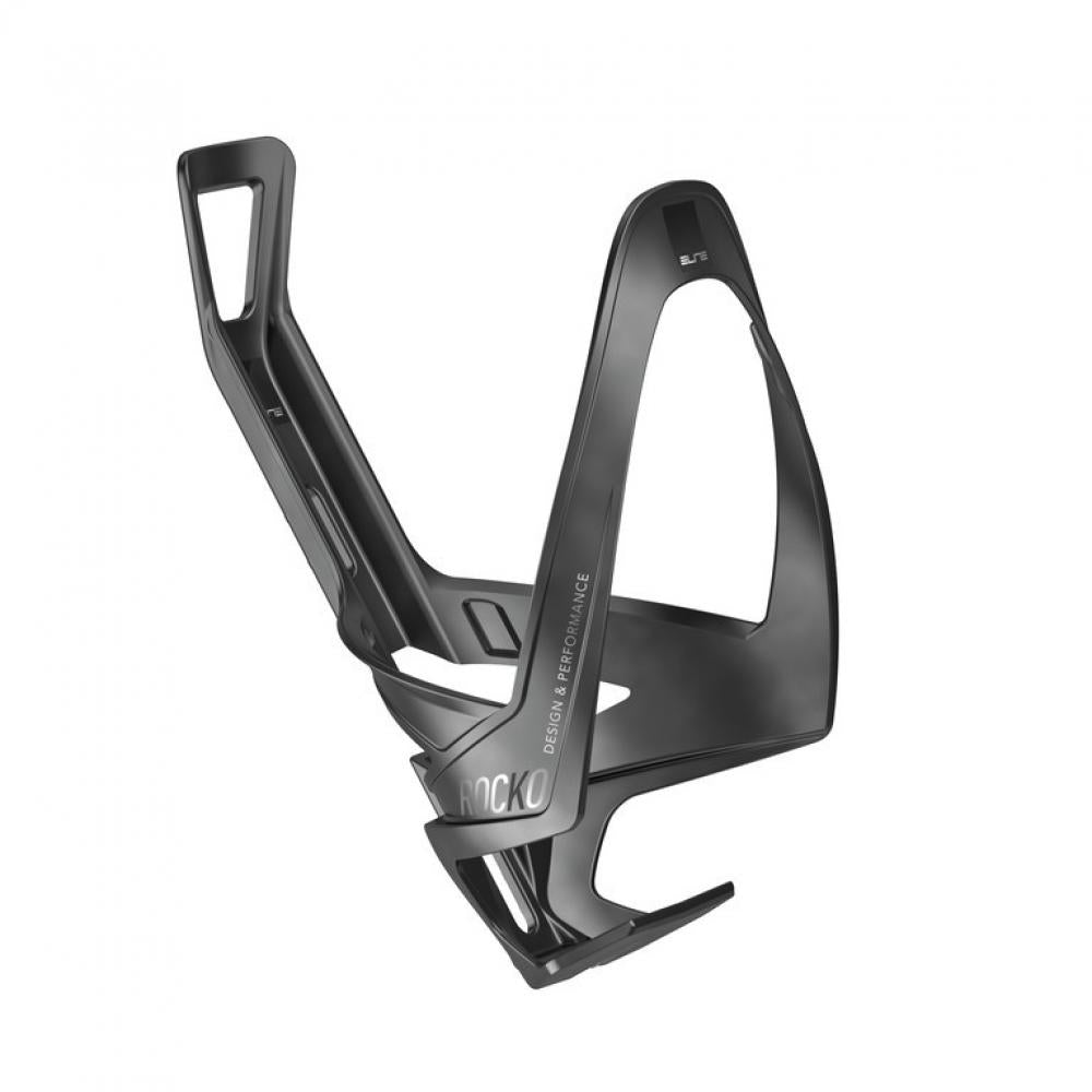 Elite Rocko Carbon Trinkflaschenhalter schwarz matt für Fahrräder.