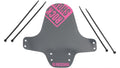 Rockshox VR Steckblech Fender schwarz magenta, MTB Schutzblech mit Kabelbindern zur Befestigung.