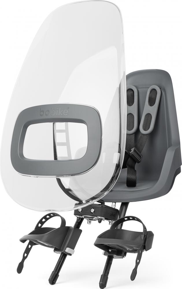 Bobike Windschutzscheibe ONE Mini Urban Grey Größe Mini Grey - optimaler Wetterschutz