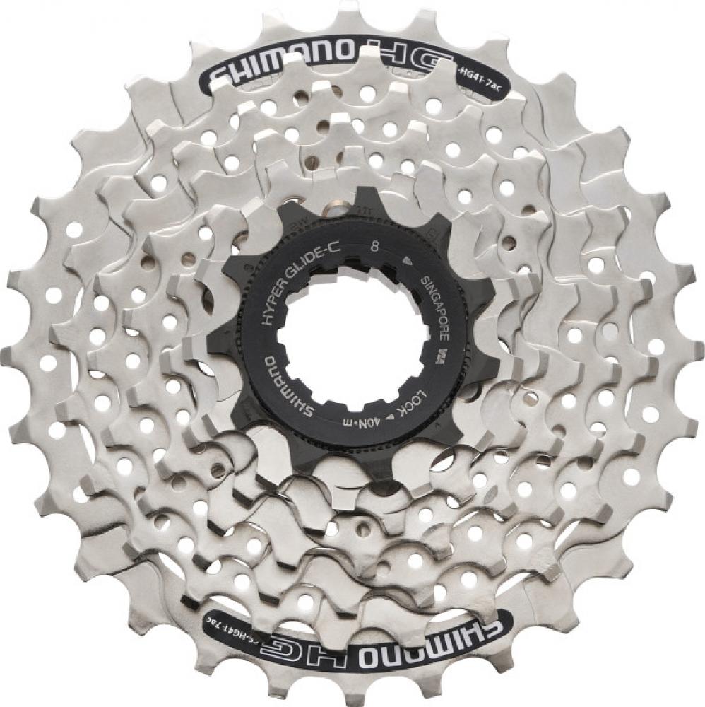 Shimano Acera CS-HG41 7-fach Kassette 11-28 Zähne Hyperglide silber für Fahrrad.