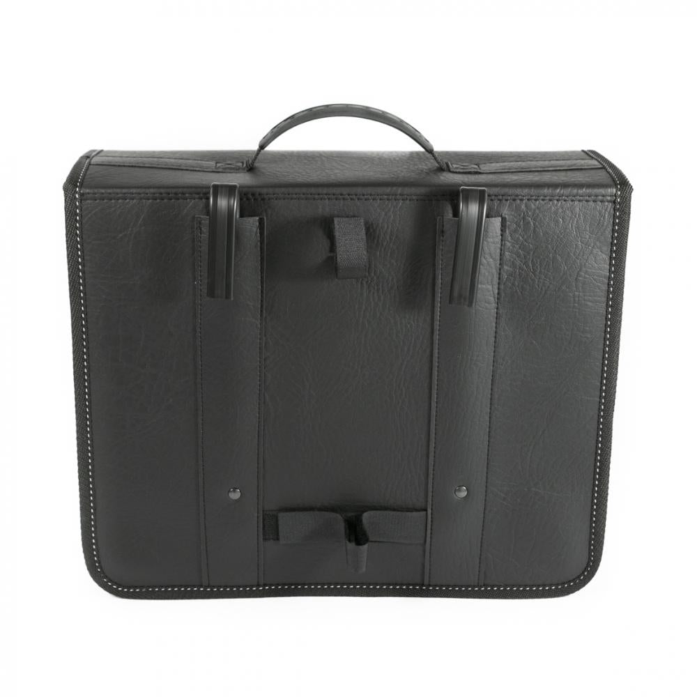 Haberland Einzeltasche Kunstleder 14l Hans schwarz - formstabile Fahrradtasche mit Tragegriff