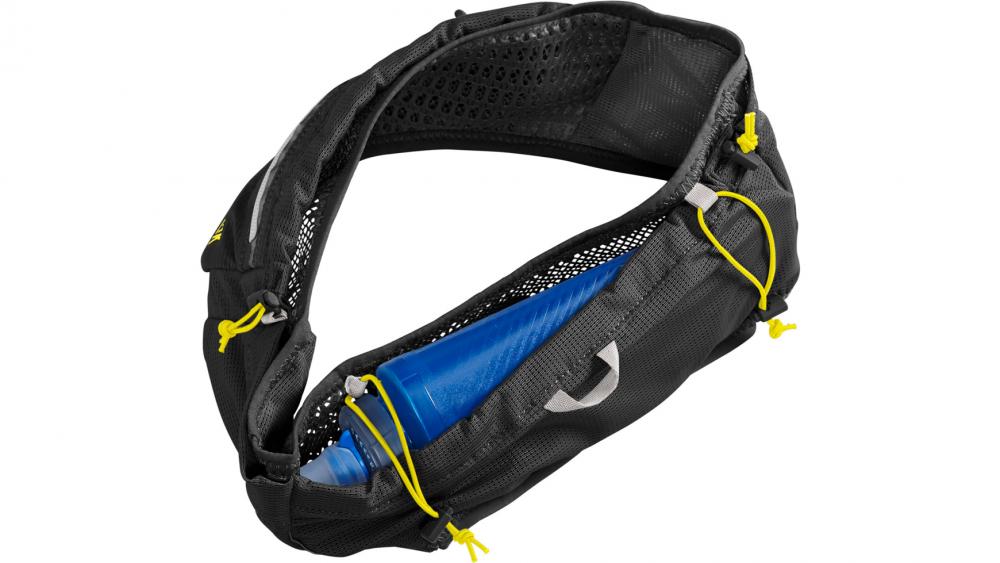 Camelbak Ultra Belt 0,5L Trinkgürtel schwarz S/M mit blauer Soft Flask für Sport und Laufen.