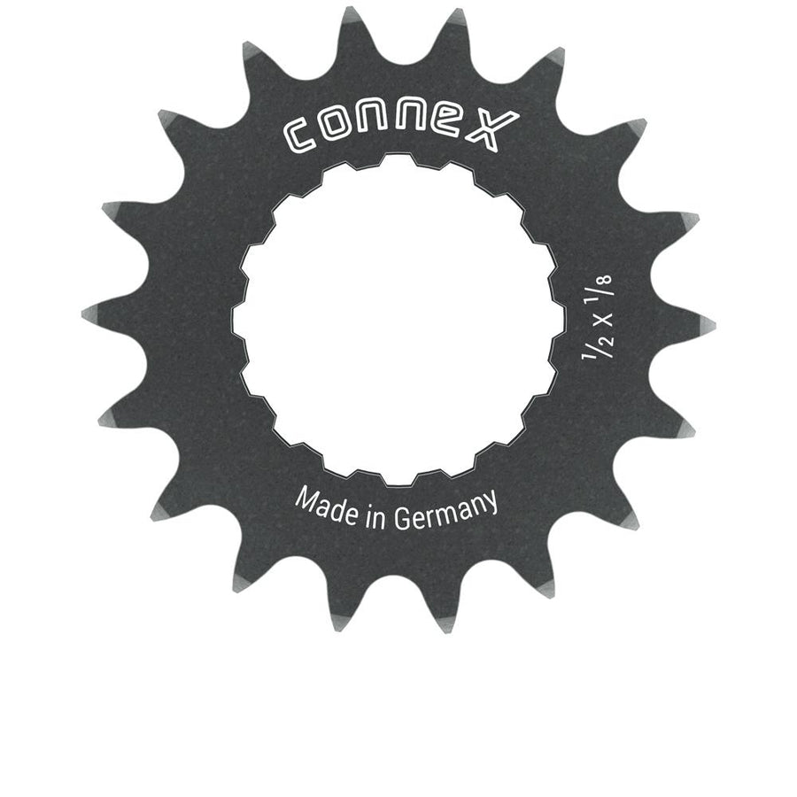 Connex E-Bike Ritzel 18 Zähne verstärkt, für 1/2x1/8 Ketten, Bosch Active/Performance Motoren, Made in Germany.