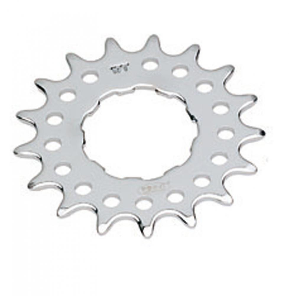 Silbernes 17-Zahn Single Speed Ritzel SSP-tx für Fahrräder.