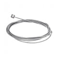 Silberner capgo BL Edelstahl Bremsinnenzug Shimano MTB 2000mm, aufgerollt mit Tonnenkopf
