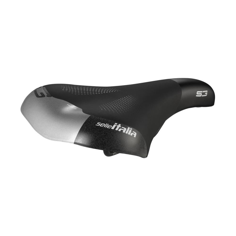 Selle Italia S3 L1 - Urban/Commuter Sattel 160 × 280 mm, Hi-Viz Inserts, Gel-Polsterung, Federschale