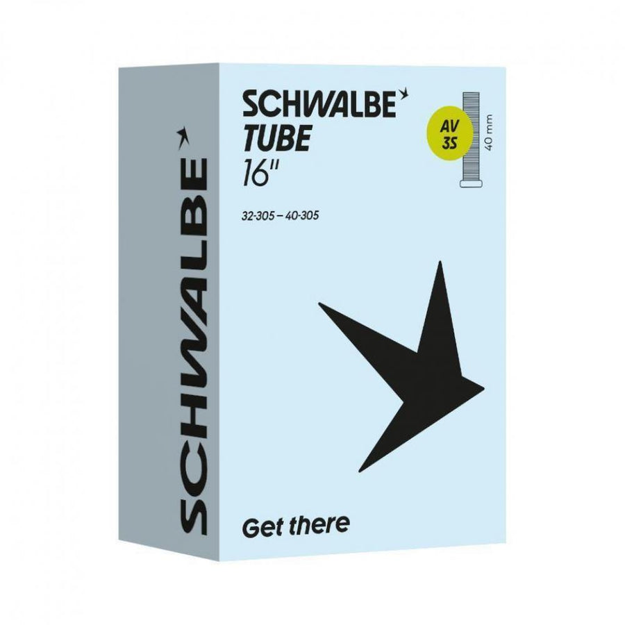 Schwalbe Schlauch AV3S 32/40-305 AGV 40mm 32 zuverlässiger Fahrradschlauch in moderner Verpackung.