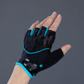 CHIBA Lady Gel - Damen Fahrradhandschuhe L schwarz/türkis mit Gelpolsterung