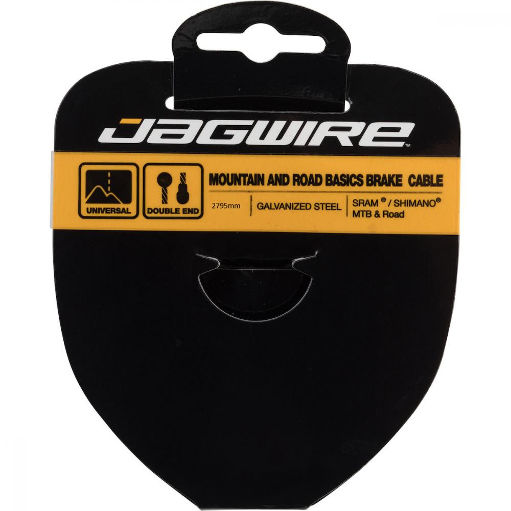 Jagwire Bremszug Road & Mountain Basic 1.6 x 2795 mm Silber - zuverlässiger Universal-Bremszug