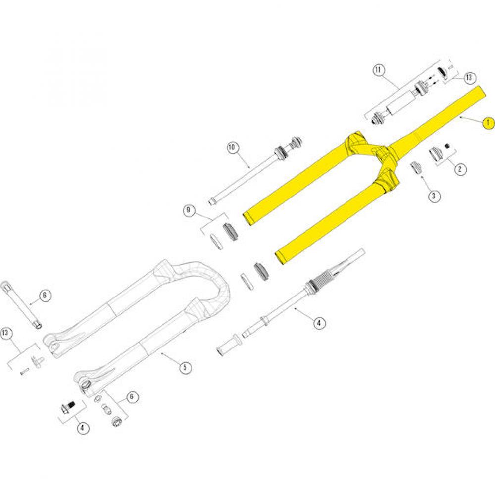 Manitou Standrohreinheit für Machete 27,5"+/29" 27 - moderne Ausführung für Federgabeln
