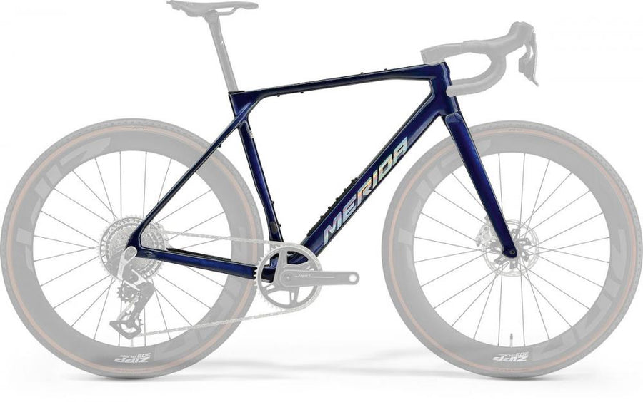 Merida Rahmenkit MISSION 10K transparent blue L blau - leichtes Carbon-Rennradrahmen-Set