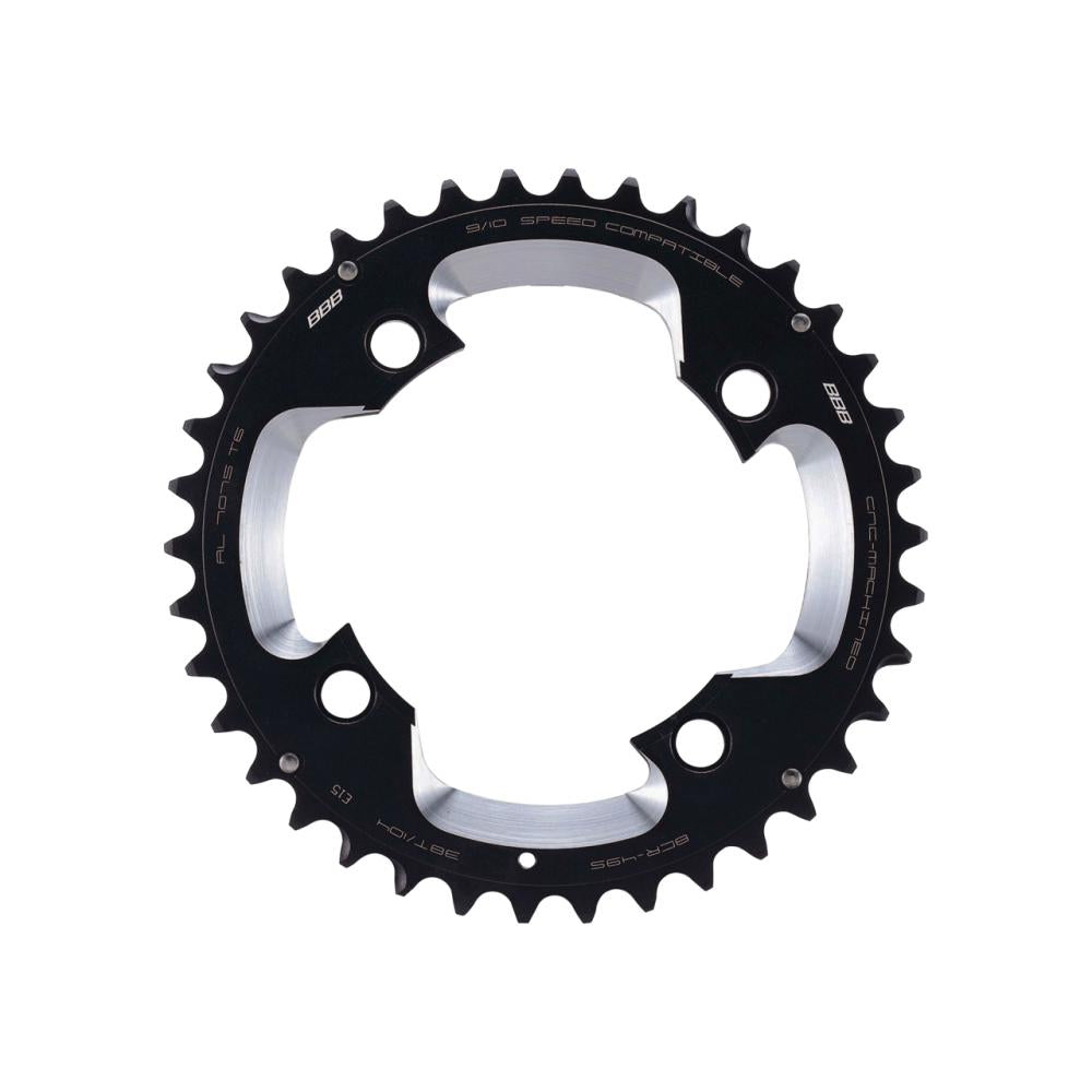 BBB Cycling BBB Kettenblatt MTB Gear comp. 38T/104mm anthrazit - präziser Antrieb für 3x10 MTB