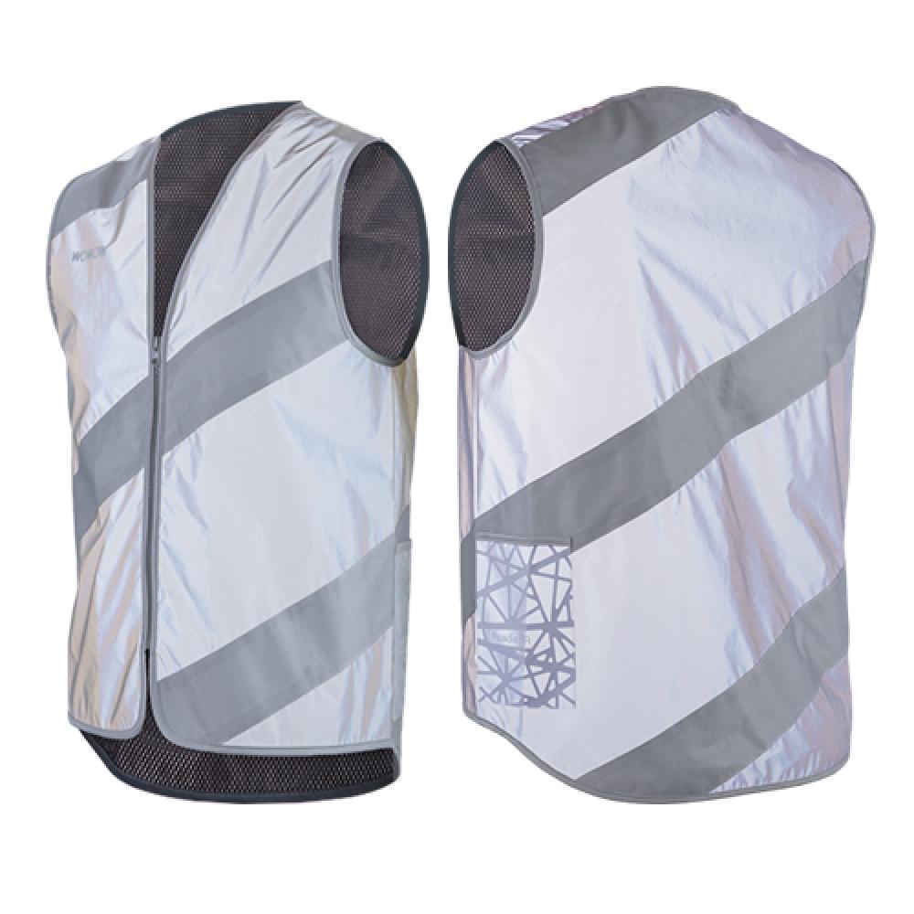 Wowow Sicherheitsweste Roadie Jacket Full Reflective Größe S grau