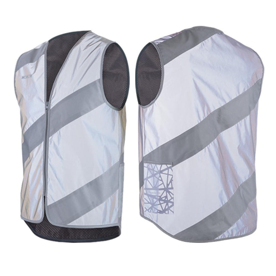 Wowow Sicherheitsweste Roadie Jacket Full Reflective Größe S grau