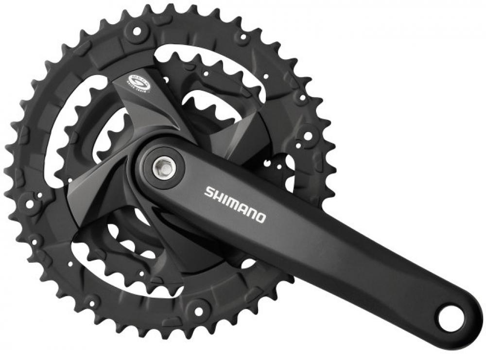 SHIMANO Kurbelgarnitur FC-M371 175 mm 48-36-26 Zähne Kurbelgarnitur - Dreifach-Kettenblatt für Trekking und City