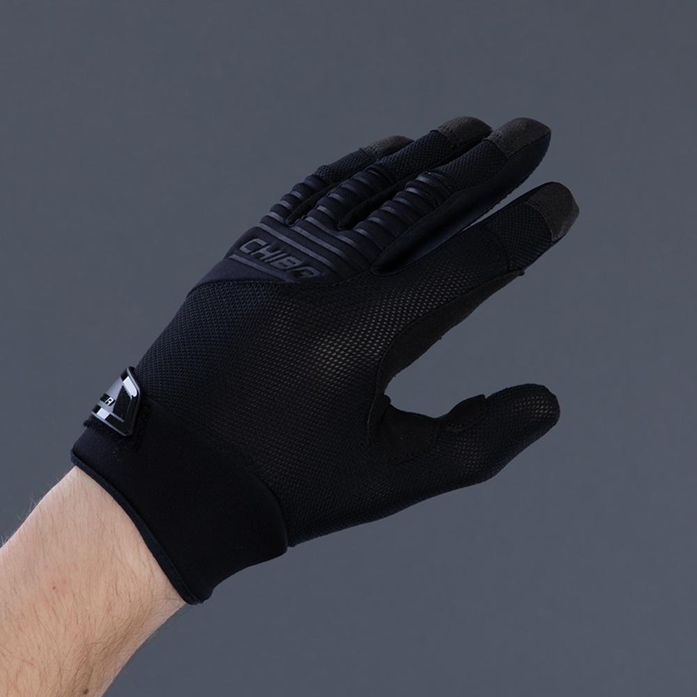 CHIBA Blade - Radhandschuhe kurz, schwarz/schwarz, S, atmungsaktiv mit Touchfinger