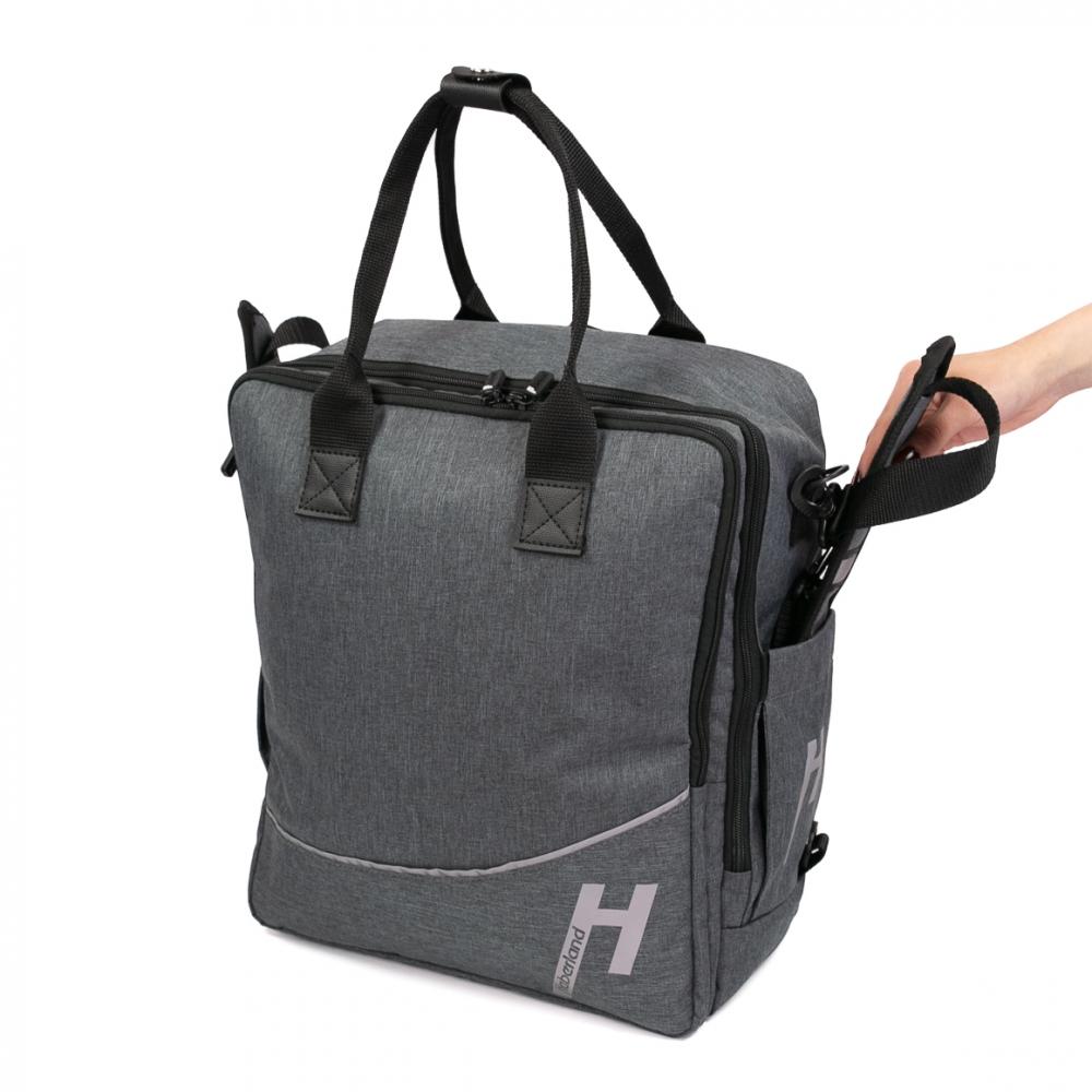 Haberland Bike-Rucksack More Than Work anthrazit - vielseitige Gepäckträger-Tasche und Rucksack