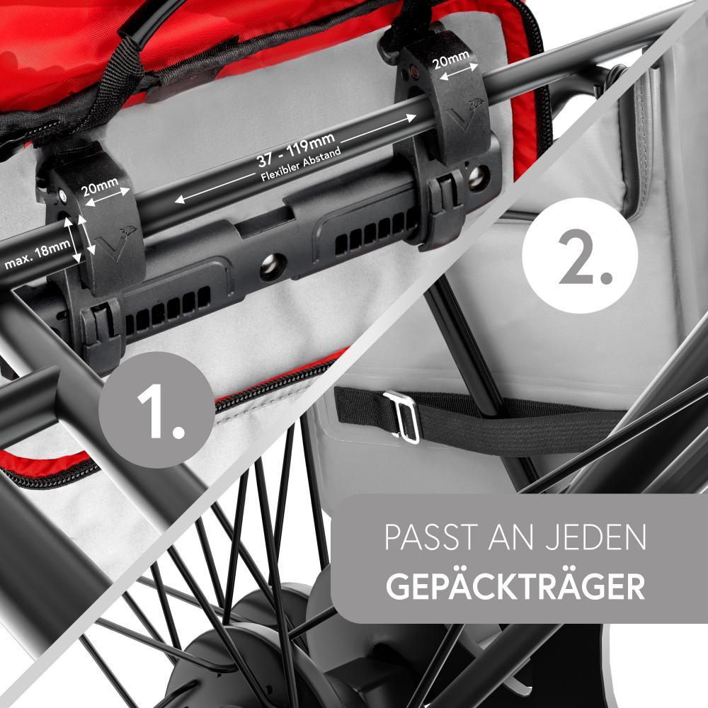 Valkental Rucksack ValkOne 3in1 Fahrradtasche Grau
