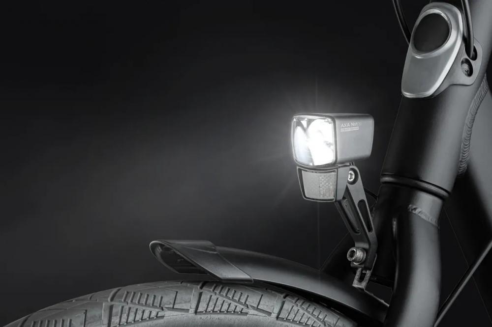 AXA Nxt 30 Dynamo Steady LED Frontlicht - 30 Lux Fahrradlampe mit Standlichtfunktion