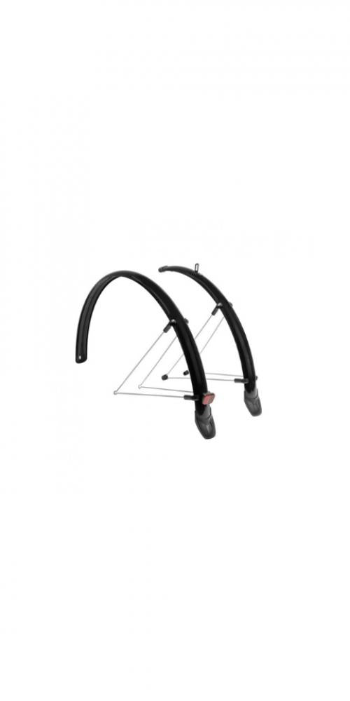 XLC Schutzblech-Set MG-F03 28\" schwarz  46 mm, robustes Kunststoff-Schutzblech vorne & hinten