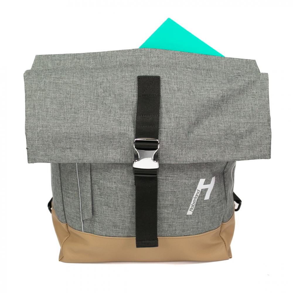 Haberland Bike-Rucksack Keep Rollin' grau - vielseitige Gepäckträger-Tasche & Rucksack