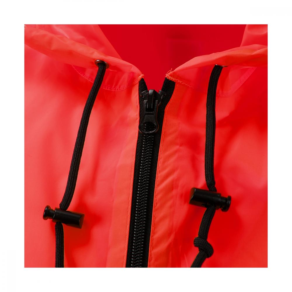 CHIBA Regenponcho - wasserdicht, reflektierend, kompakt, XS/S, rot
