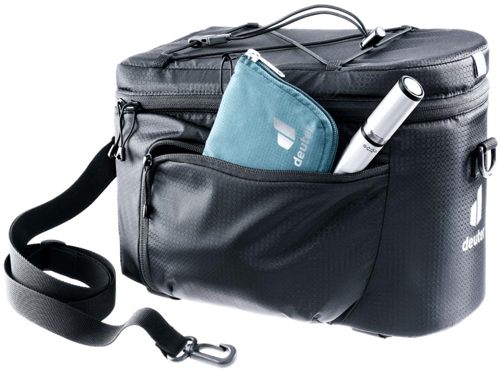 DEUTER Rack Bag 10 - Fahrradgepäckträgertasche 10L mit Klettverschluss in Schwarz