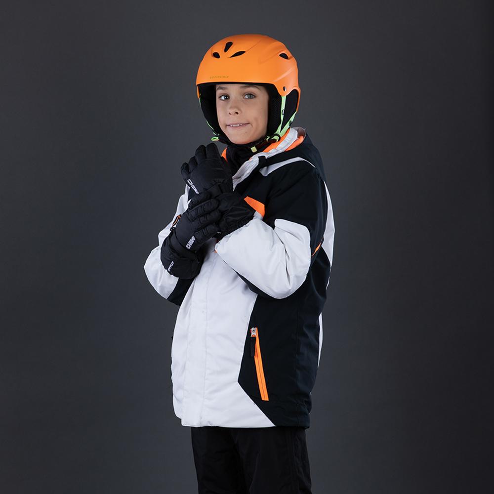 CHIBA Kids Allround Finger - Kinder Fahrradhandschuhe, wasserdicht, winddicht, Größe 5, schwarz