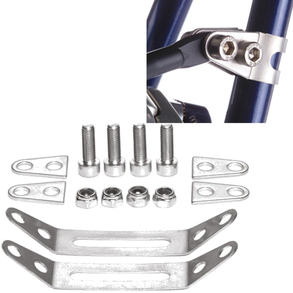 tubus Schellen-Adapterset 21-22 mm - Edelstahl