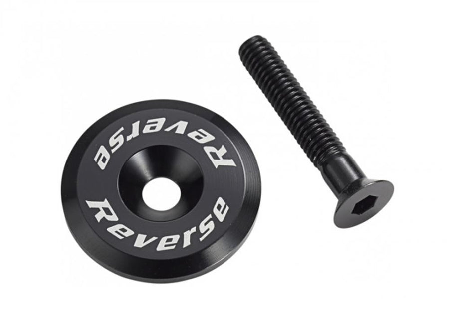 REVERSE, Steuersatz, Steuersatzkappe mit Schraube, nur 7g, Black