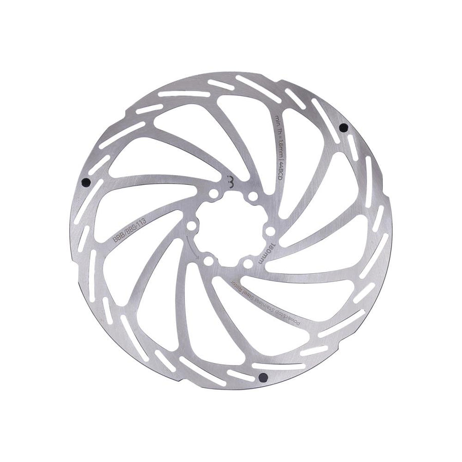 BBB Cycling Bremsscheibe PowerStop 180 mm silber - starke Bremsleistung bei jeder Fahrt