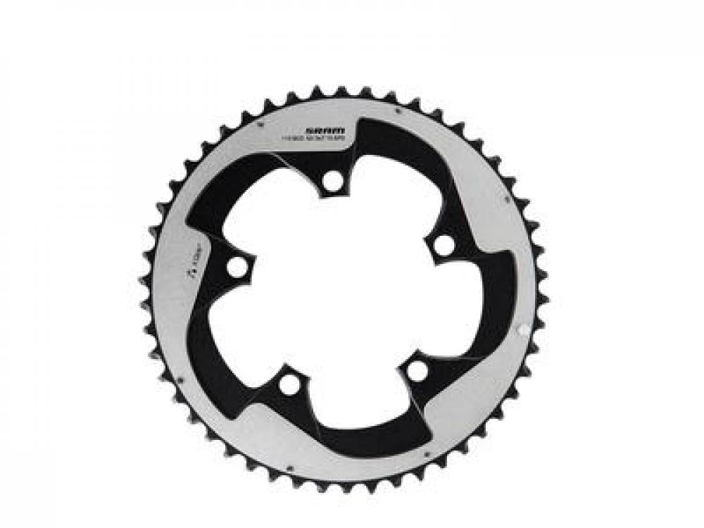 SRAM Red 22 Road Kettenblatt 50T, silber-schwarz, für präzises Schalten am Rennrad.