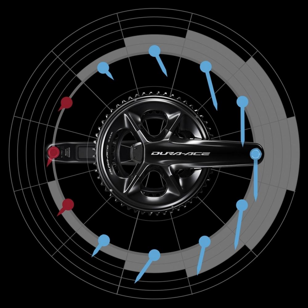 Shimano Dura-Ace FC-R9200-P Powermeter Kurbelgarnitur 2x12-fach 175 Millimeter 52-36 Zähne schwarz - HOLLOWTECH II