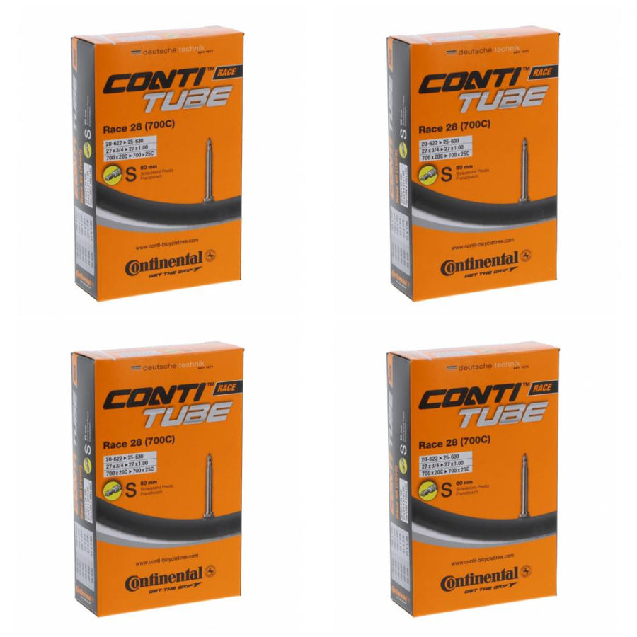 4er Set Continental Conti Race 28 Fahrradschläuche 28" 700x20/25C SV 60mm.