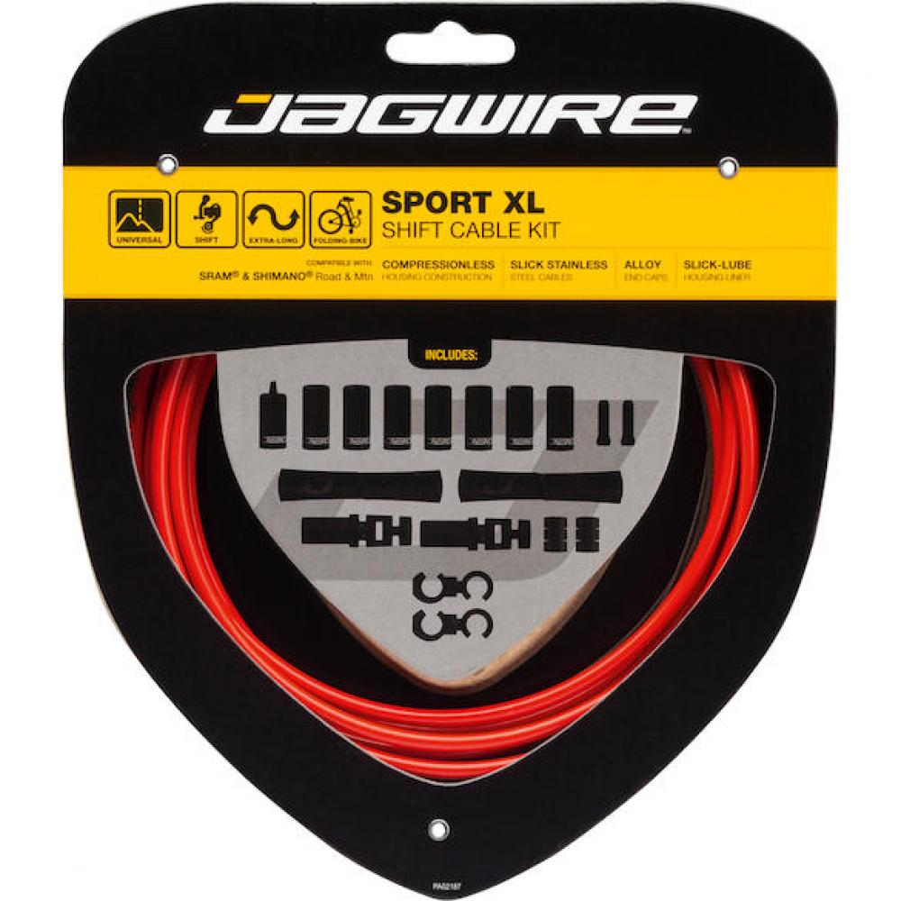 Jagwire Sport XL Schaltzugset Road & Mountain Rot - Universal-Kompatibilität