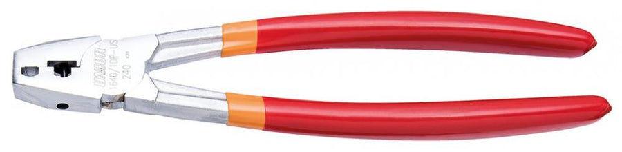 Unior Kettennietzange, 240 mm, rot, Premium Flex Plus Stahl, verchromt, ergonomisch, für Fahrradketten
