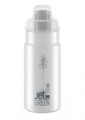 ELITE Trinkflasche mit Schutzkappe JET GREEN PLUS transparent graues Logo 550ml Biokunststoff
