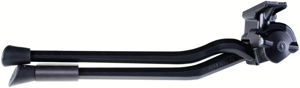 Pletscher Zweibeinständer Twin 28 Zoll - stabiler Fahrradständer aus Aluminium-Legierung mit Ständerplattenmontage, Trittverbreiterung F24, Aluminium-Lasche und M10x55 Senkschraube, bis 35 kg belastbar, schwarz