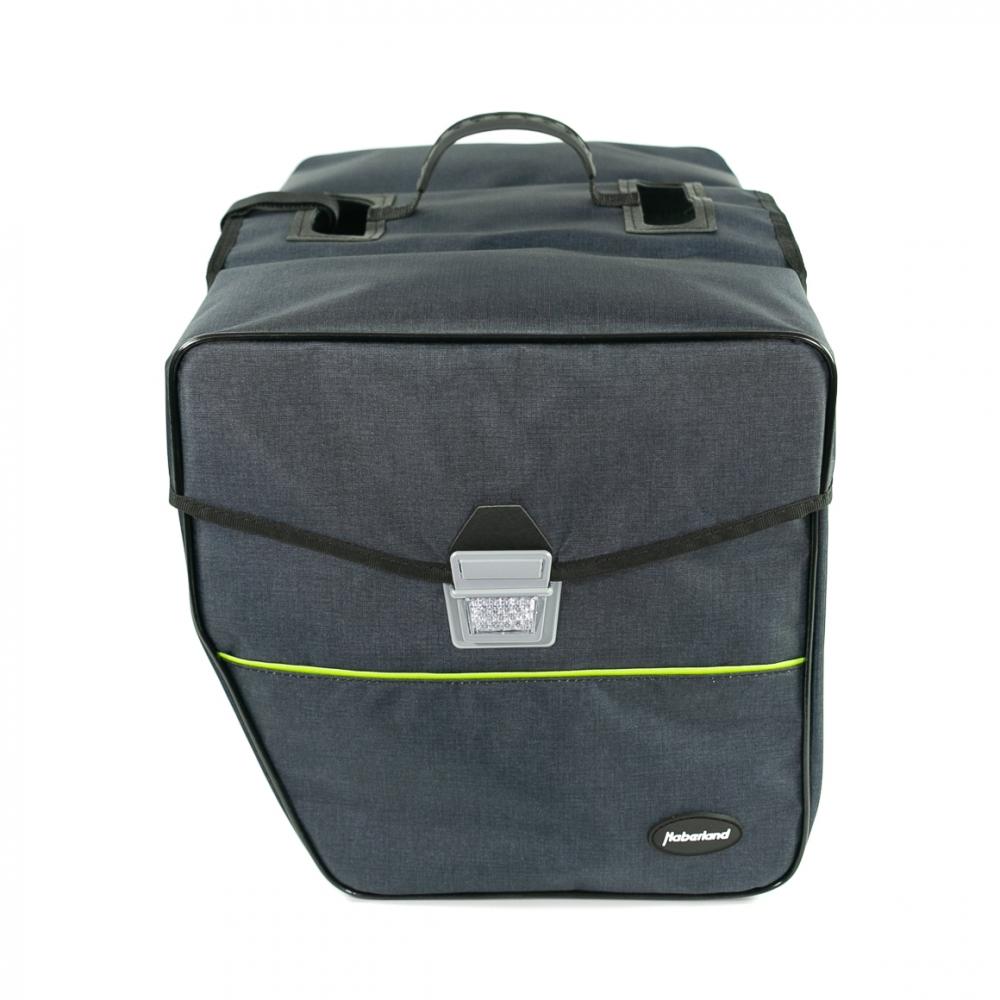 Haberland Doppeltasche eMotion anthrazit 31x31x16cm 31l - geräumige Gepäckträgertasche
