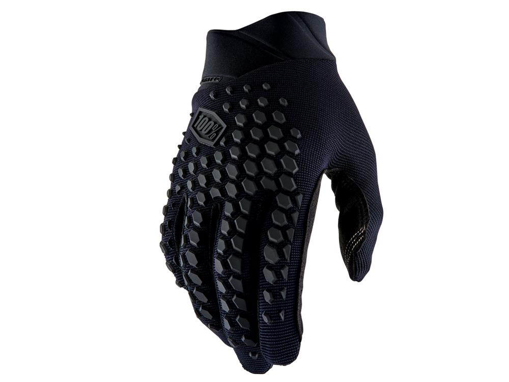 100% Geomatic Gloves L Black/Charcoal - vielseitiger MTB-Handschuh mit hohem Tragekomfort