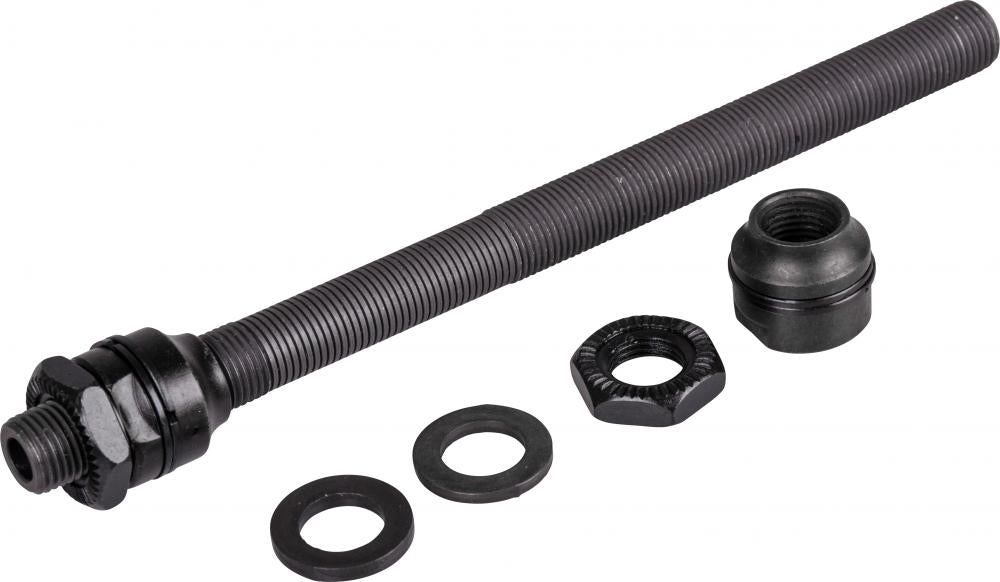 SHIMANO FH-M475-R Hohlachse Komplettkit für Hinterradnabe, schwarz, mit Muttern und Scheiben.