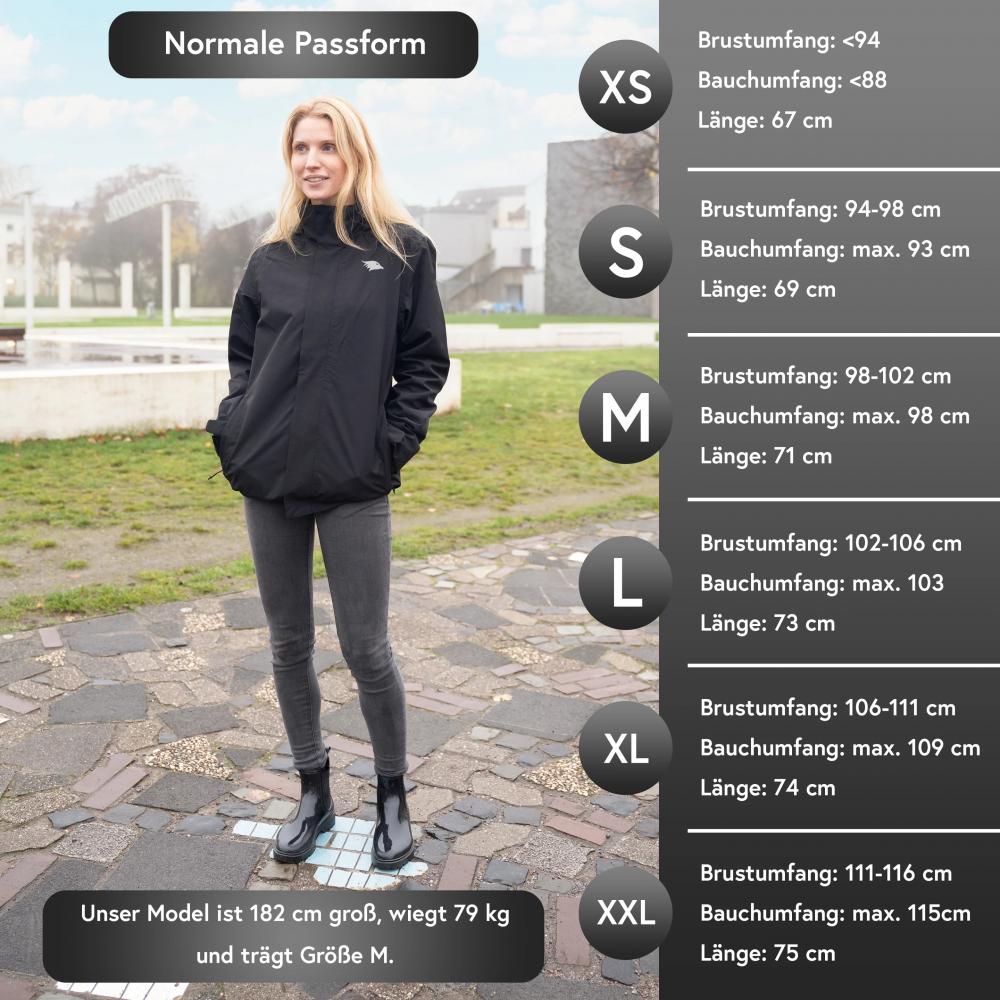 Valkental Damenjacke 3in1 Smart Jacket wasserdichte Jacke mit Fleece Zipp-In 3XL schwarz