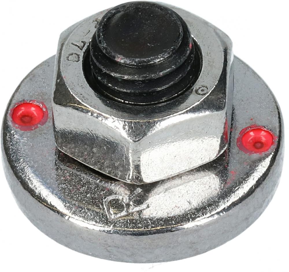 SHIMANO Befestigungsschraube Innenseil für Rollenbremse BR-IM45-R hinten, silberfarben mit schwarzem Gewinde und roten Markie