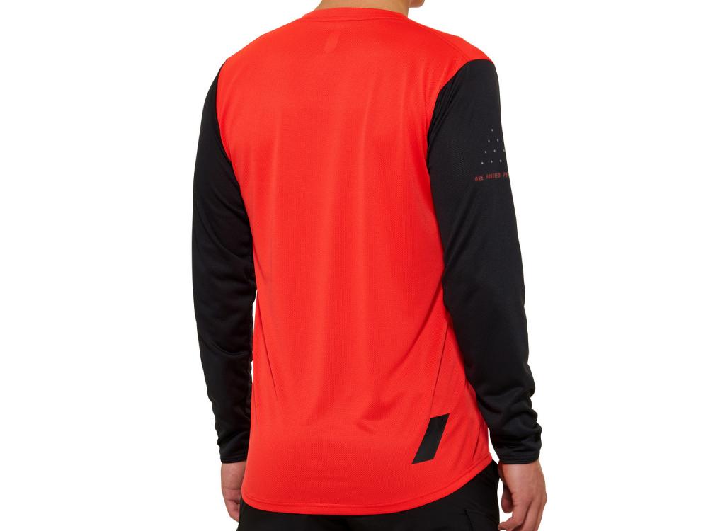 100% Ridecamp Long Sleeve Jersey M Red/Black - atmungsaktives MTB-Trikot für Trail-Performance