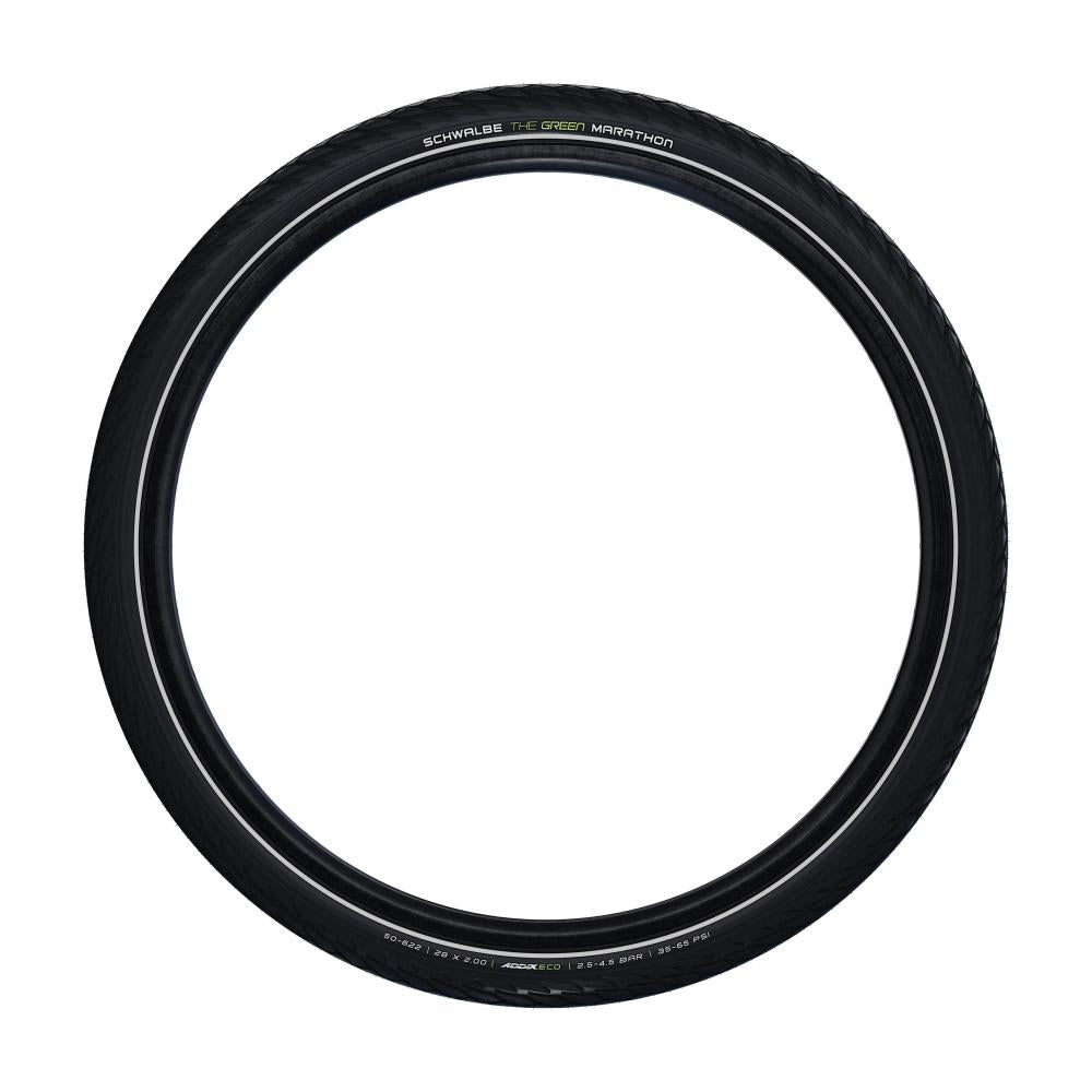 Schwalbe Reifen Marathon GreenGuard 28×1.50\" (40-622) - Drahtreifen, schwarz mit Reflexstreifen, ADDIX Eco Gummimischung, E-50 zugelassen