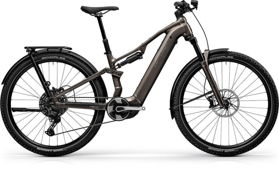 Centurion Lhasa R1000 EP1 E-MTB in Anthrazit, komfortables E-Bike für Tour und Alltag.