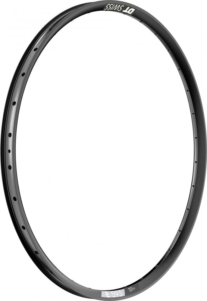 DT Swiss Felge E 593 27,5" 32 Loch Schwarz - robuste Enduro-Felge mit 30 mm Maulweite
