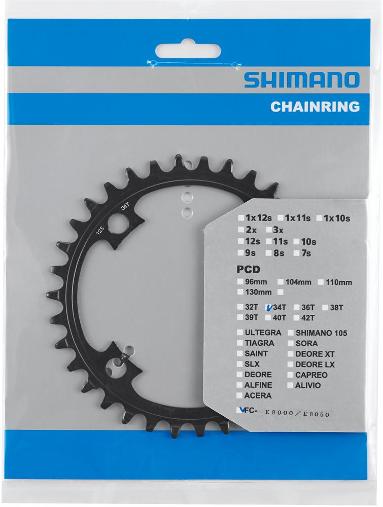 SHIMANO Kettenblatt SM-CRE80-12 34Z - effiziente Performance für E-Bike Antriebe