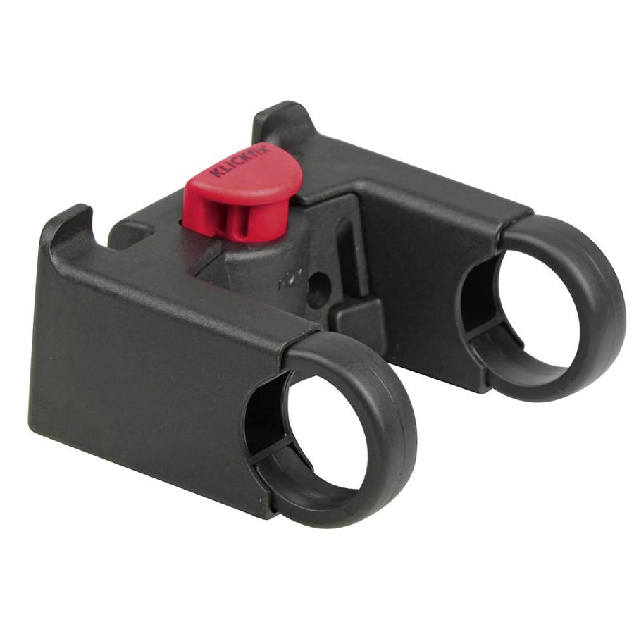 KLICKfix Lenkeradapter 22-26mm glasfaserverstärkt für Fahrradtaschen, Körbe, Kartenhalter, schnelle Montage, max. 7 kg.